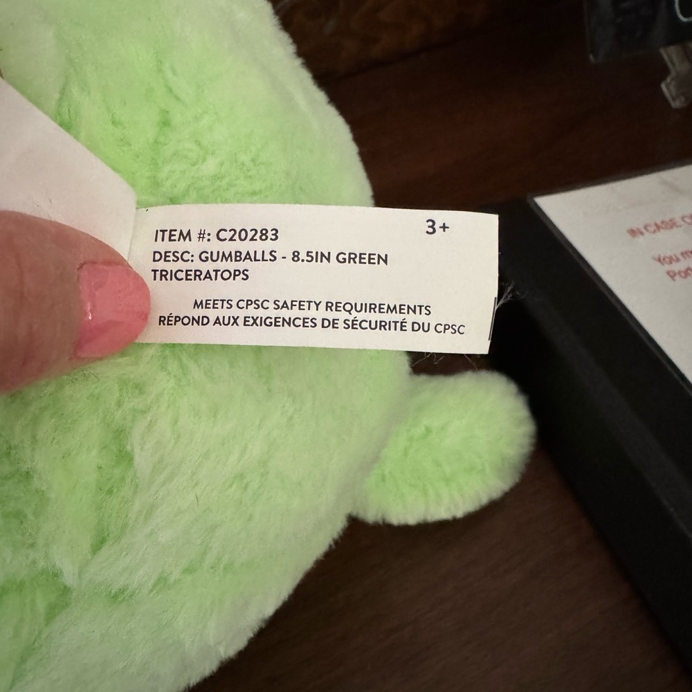 Cute Green Dinosaur Plush Toy by Fiesta - Picture 6 of 6